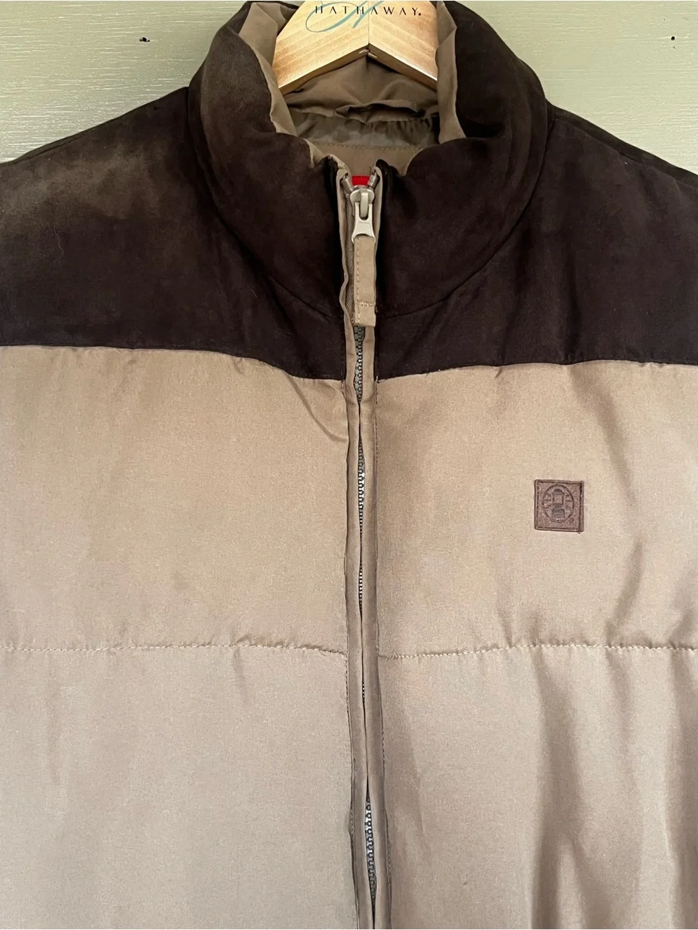 Coleman Quilted Brown Puffer Vest  Camping Outdoors Medium